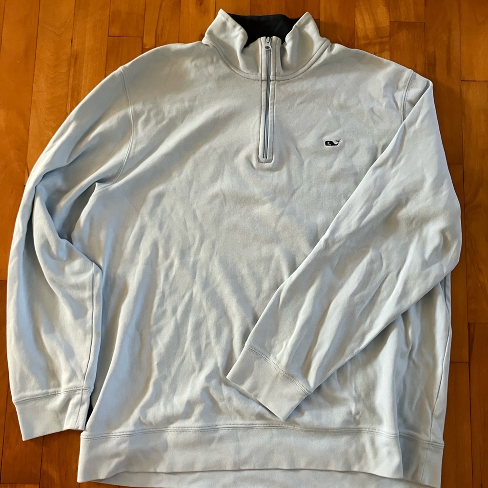 Vineyard Vines Men's Sky Blue Half-Zip Pullover